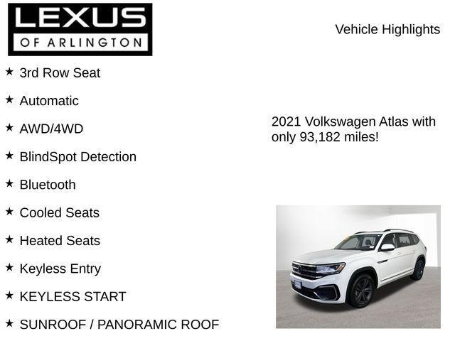 used 2021 Volkswagen Atlas car, priced at $20,995