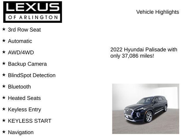 used 2022 Hyundai Palisade car, priced at $28,995
