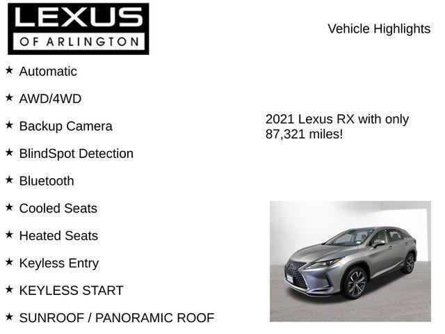 used 2021 Lexus RX 450h car, priced at $34,495