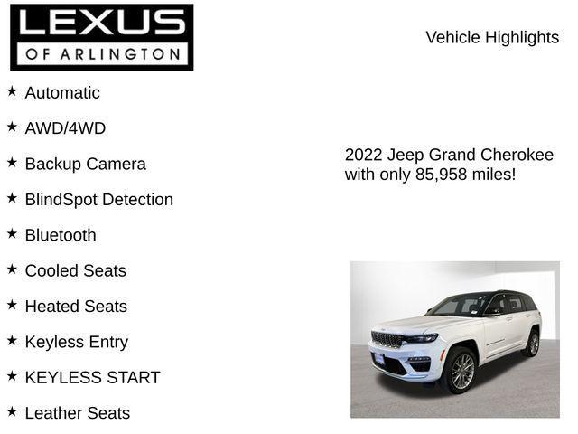 used 2022 Jeep Grand Cherokee car, priced at $32,995