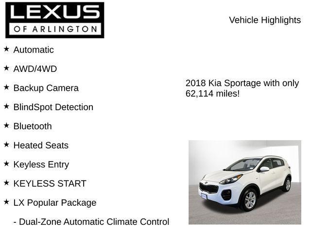 used 2018 Kia Sportage car, priced at $12,995