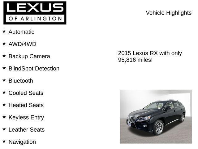 used 2015 Lexus RX 350 car, priced at $17,795