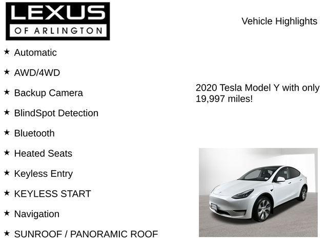 used 2020 Tesla Model Y car, priced at $28,495