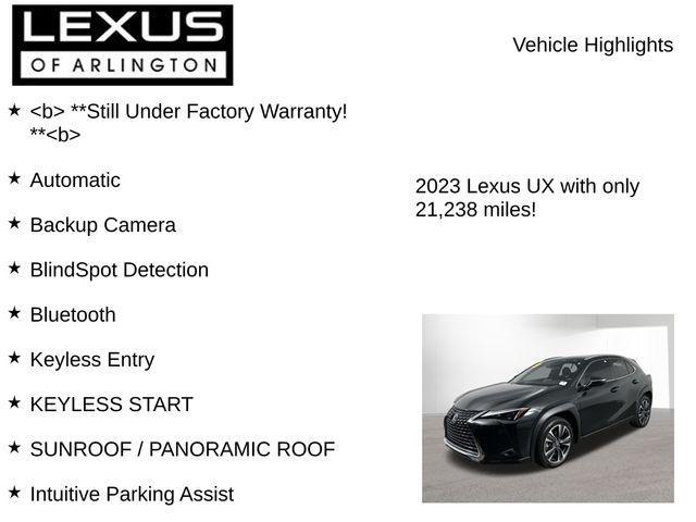 used 2023 Lexus UX 250h car, priced at $32,995