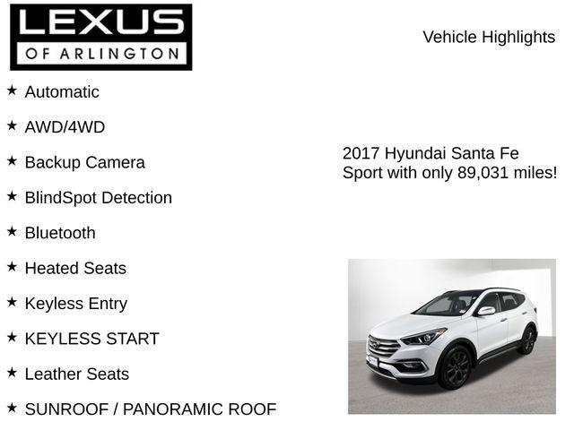 used 2017 Hyundai Santa Fe Sport car, priced at $13,495
