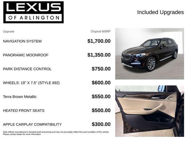 used 2018 BMW X3 car, priced at $15,995