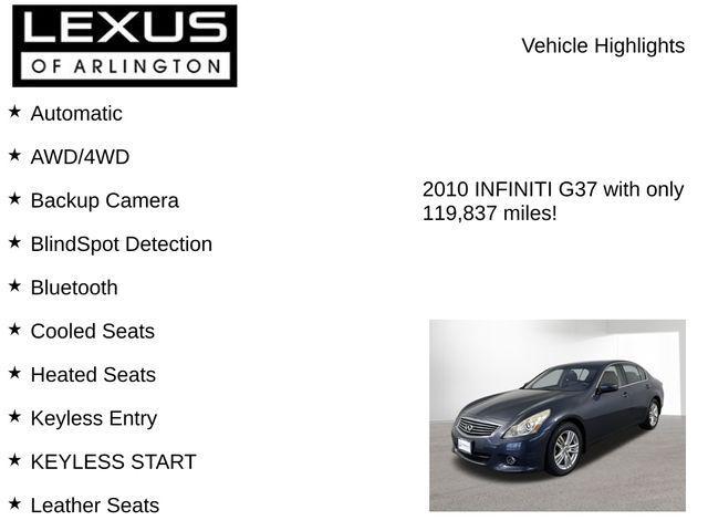 used 2010 INFINITI G37x car, priced at $7,995