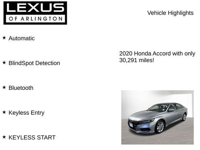 used 2020 Honda Accord car, priced at $19,795