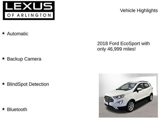 used 2018 Ford EcoSport car, priced at $10,795