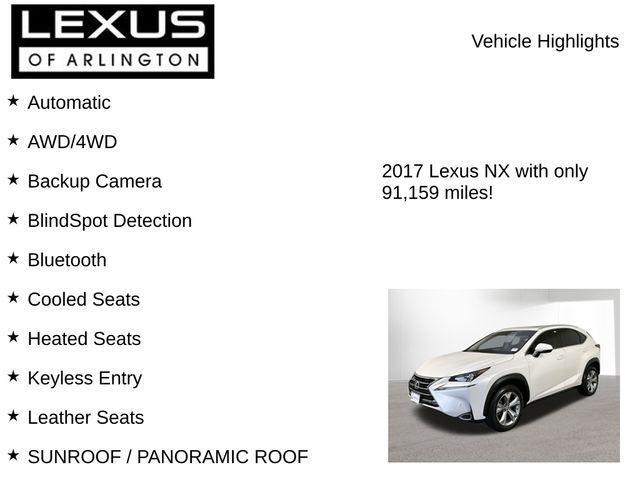 used 2017 Lexus NX 200t car, priced at $19,895