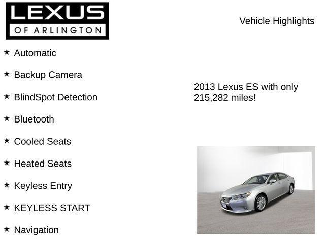 used 2013 Lexus ES 350 car, priced at $9,495