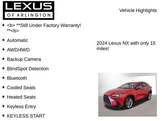 used 2024 Lexus NX 350 car, priced at $51,495