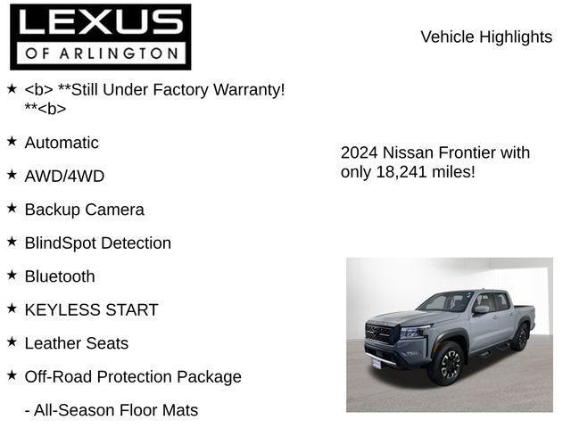used 2024 Nissan Frontier car, priced at $34,495