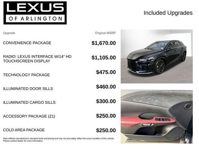 used 2024 Lexus RX 350 car, priced at $54,995
