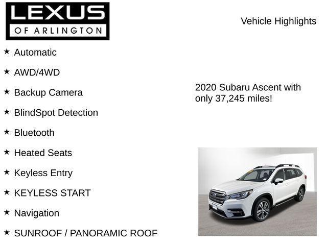 used 2020 Subaru Ascent car, priced at $24,995