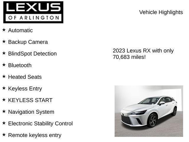 used 2023 Lexus RX 350 car, priced at $39,995