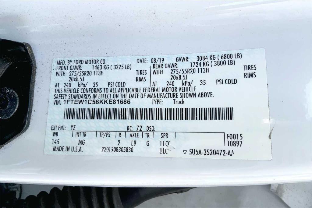 used 2019 Ford F-150 car, priced at $25,857