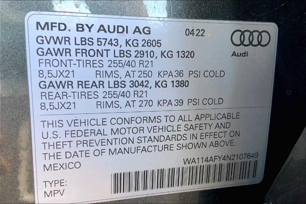 used 2022 Audi SQ5 car, priced at $37,341