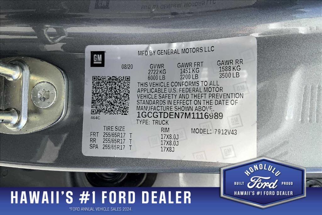used 2021 Chevrolet Colorado car, priced at $34,455