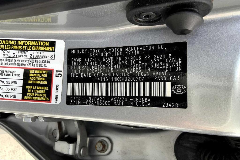 used 2019 Toyota Camry car, priced at $22,614