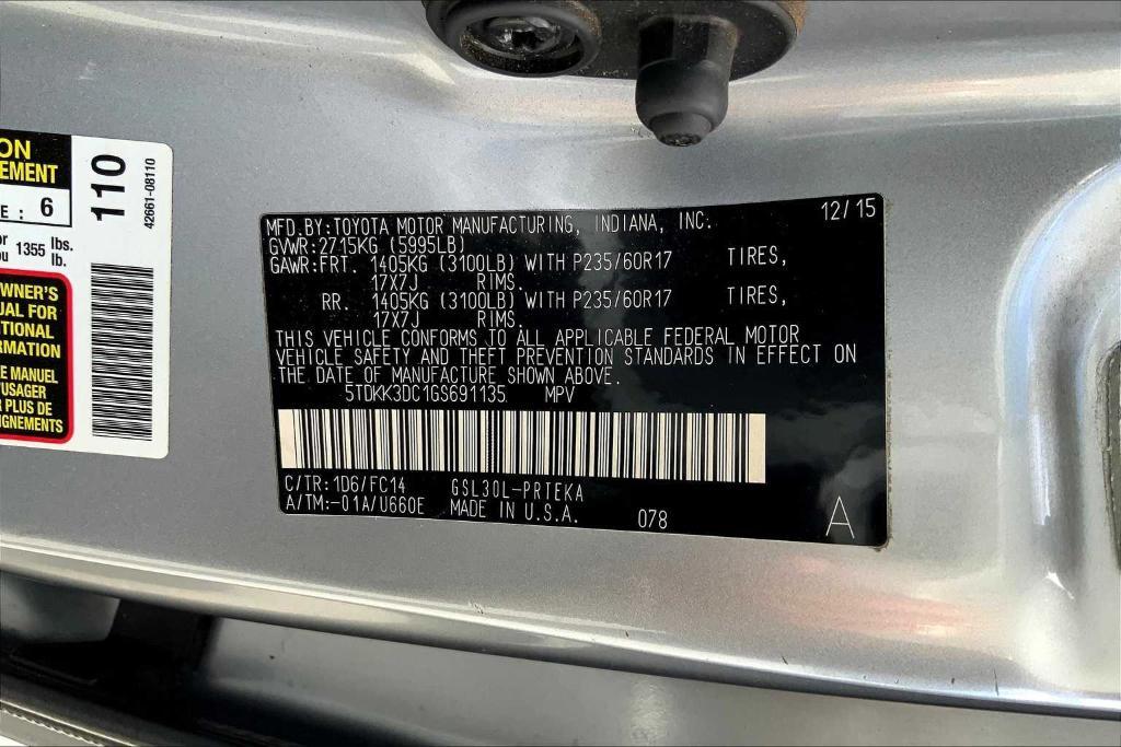 used 2016 Toyota Sienna car, priced at $17,984