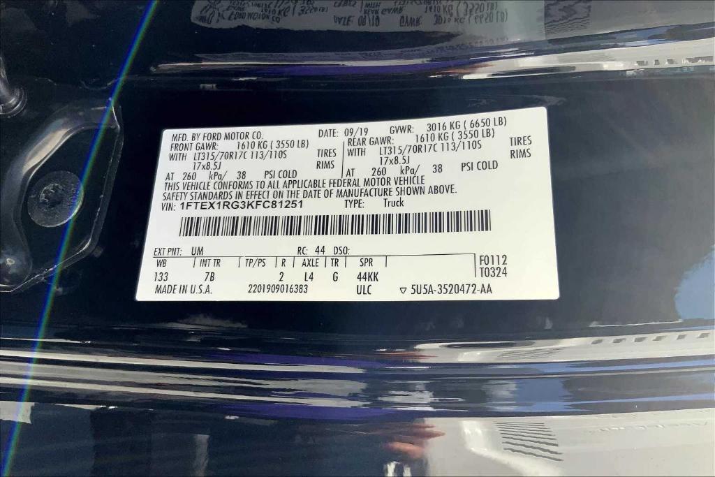 used 2019 Ford F-150 car, priced at $49,889