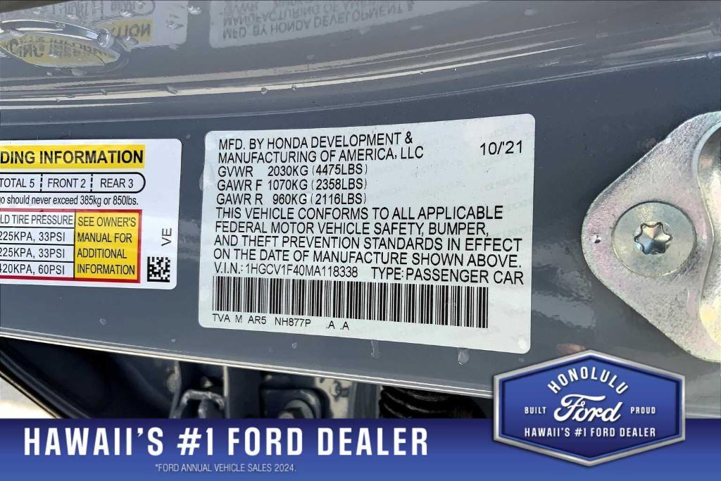 used 2021 Honda Accord car