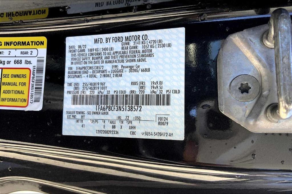 used 2022 Ford Mustang car, priced at $46,386