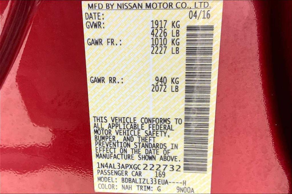 used 2016 Nissan Altima car, priced at $10,860