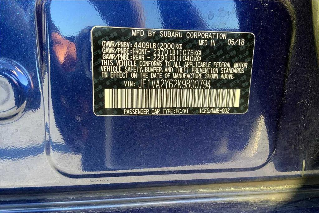 used 2019 Subaru WRX STI car, priced at $30,884