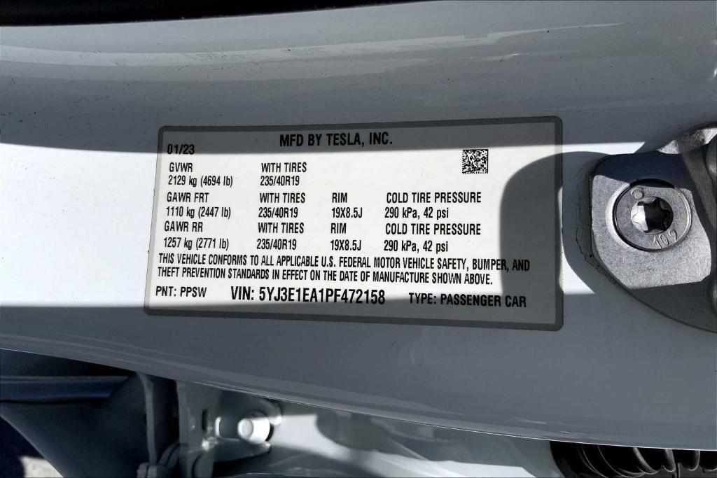 used 2023 Tesla Model 3 car, priced at $24,999