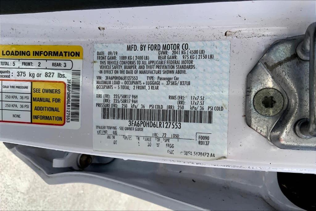 used 2020 Ford Fusion car, priced at $18,677