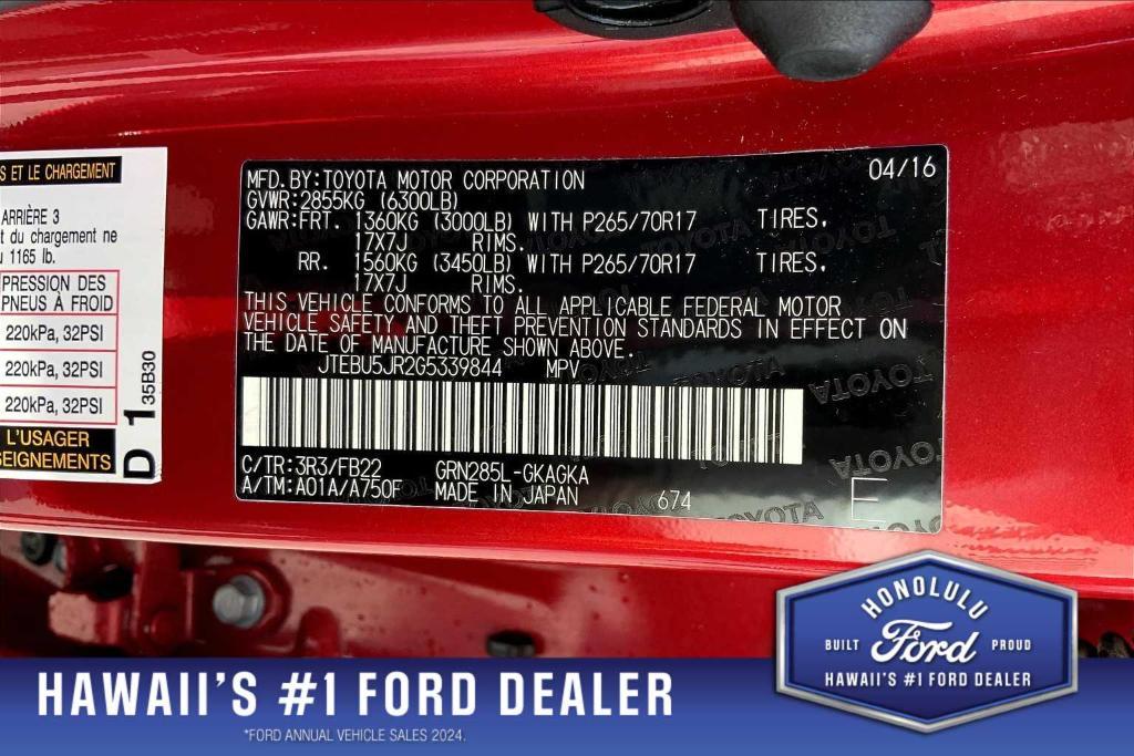 used 2016 Toyota 4Runner car, priced at $31,553