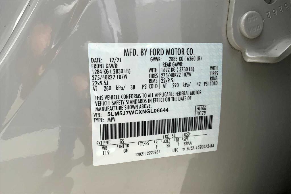 used 2022 Lincoln Aviator car, priced at $36,862