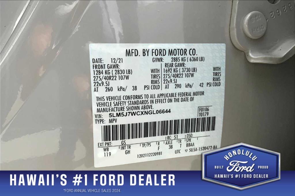 used 2022 Lincoln Aviator car