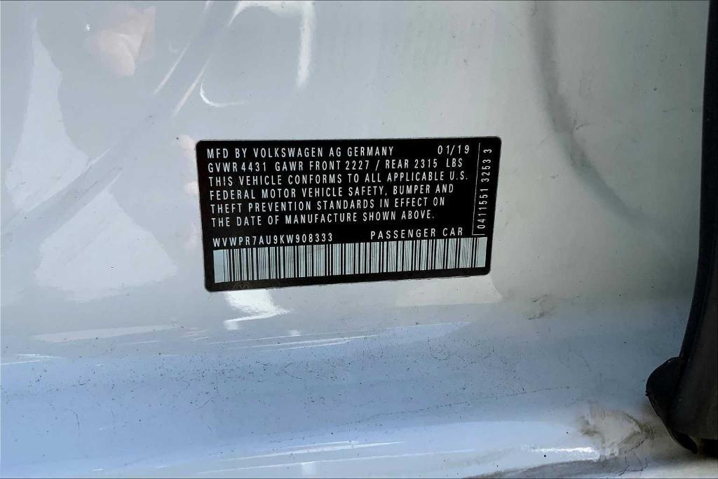 used 2019 Volkswagen e-Golf car, priced at $19,785