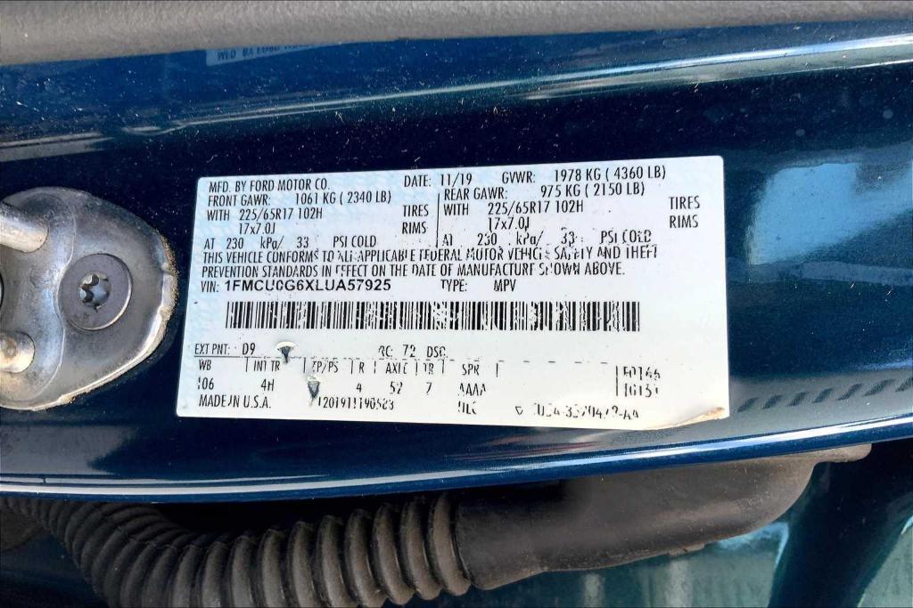 used 2020 Ford Escape car, priced at $16,948
