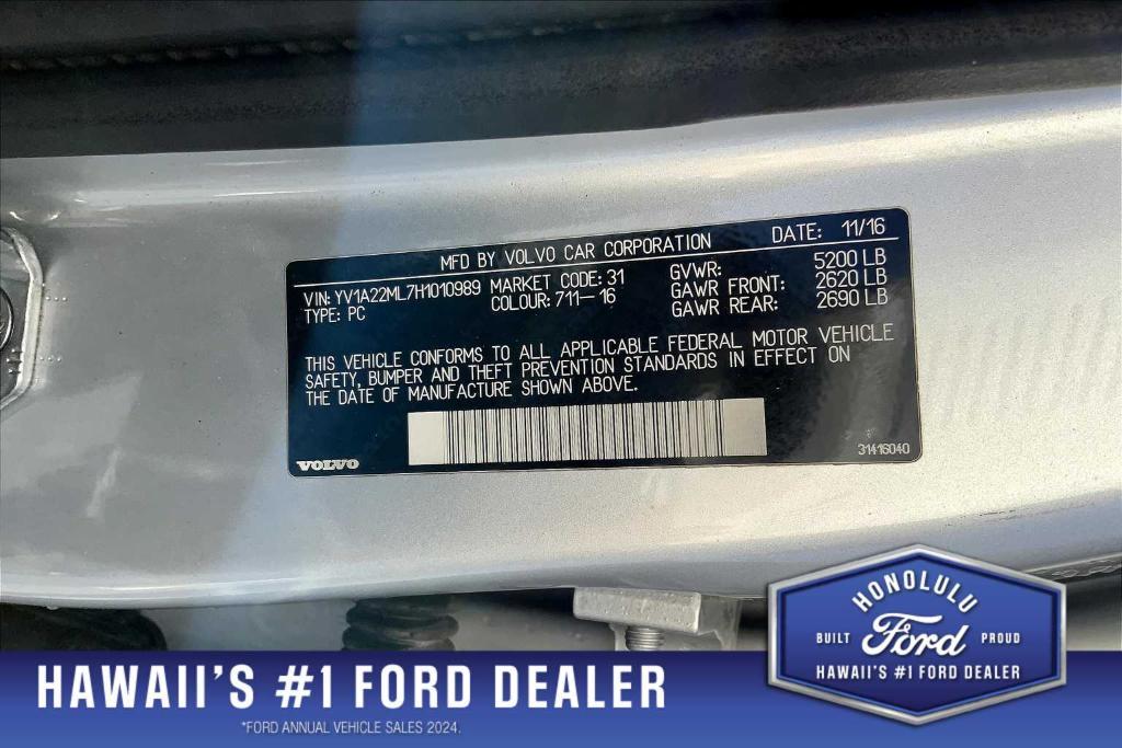 used 2017 Volvo S90 car, priced at $20,521