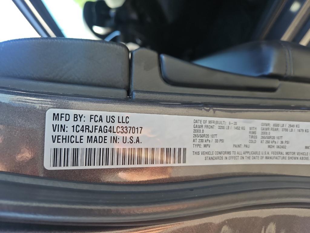 used 2020 Jeep Grand Cherokee car, priced at $22,981