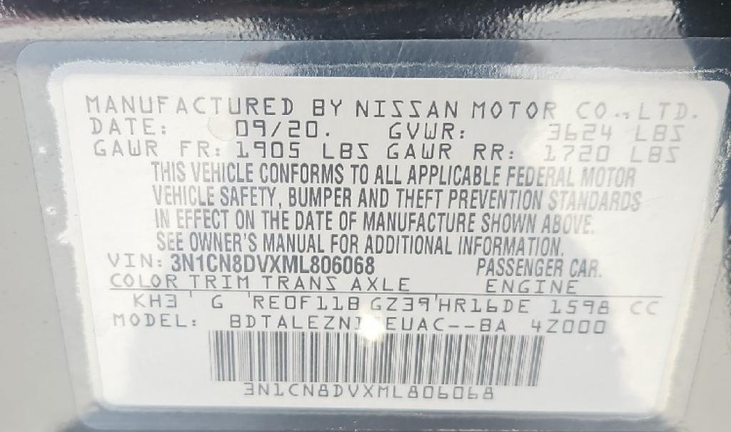 used 2021 Nissan Versa car, priced at $9,991