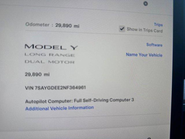 used 2022 Tesla Model Y car, priced at $33,991