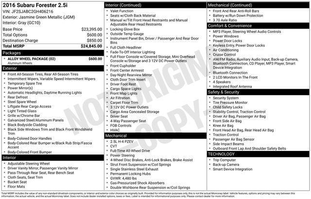 used 2016 Subaru Forester car, priced at $9,999