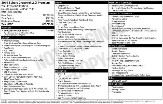 used 2019 Subaru Crosstrek car, priced at $18,500
