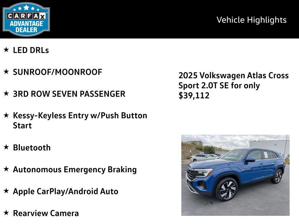 used 2025 Volkswagen Atlas Cross Sport car, priced at $39,112