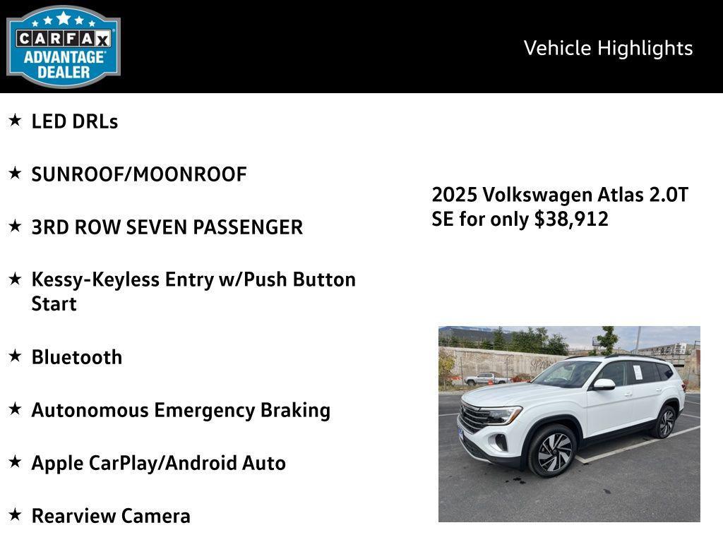 used 2025 Volkswagen Atlas car, priced at $38,912