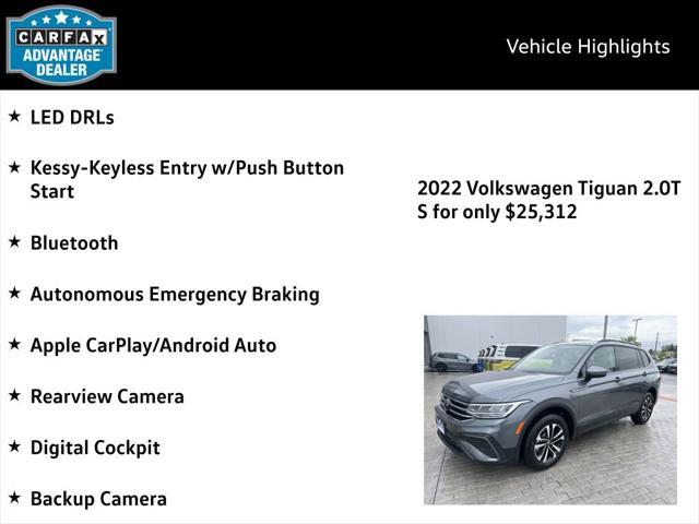 used 2022 Volkswagen Tiguan car, priced at $25,312