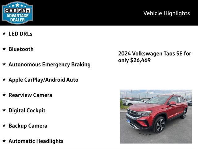 used 2024 Volkswagen Taos car, priced at $26,469