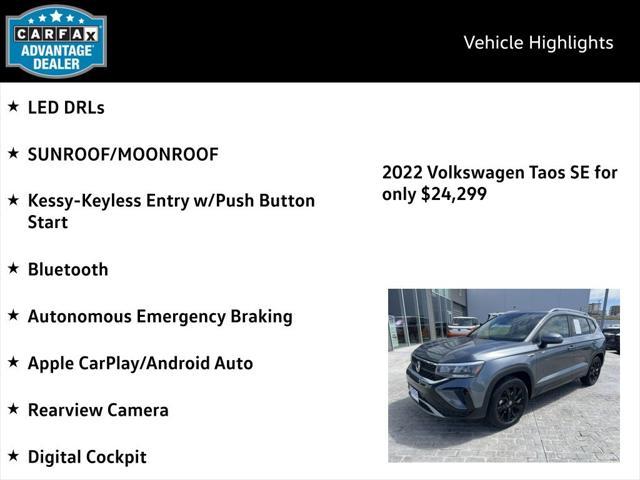 used 2022 Volkswagen Taos car, priced at $24,299
