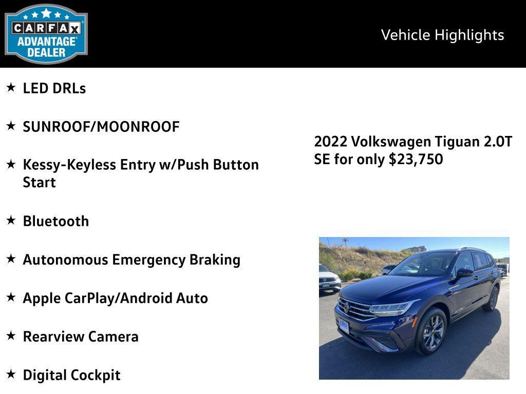 used 2022 Volkswagen Tiguan car, priced at $23,750