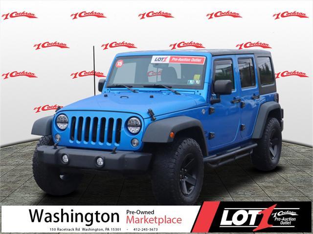 used 2015 Jeep Wrangler Unlimited car, priced at $14,988